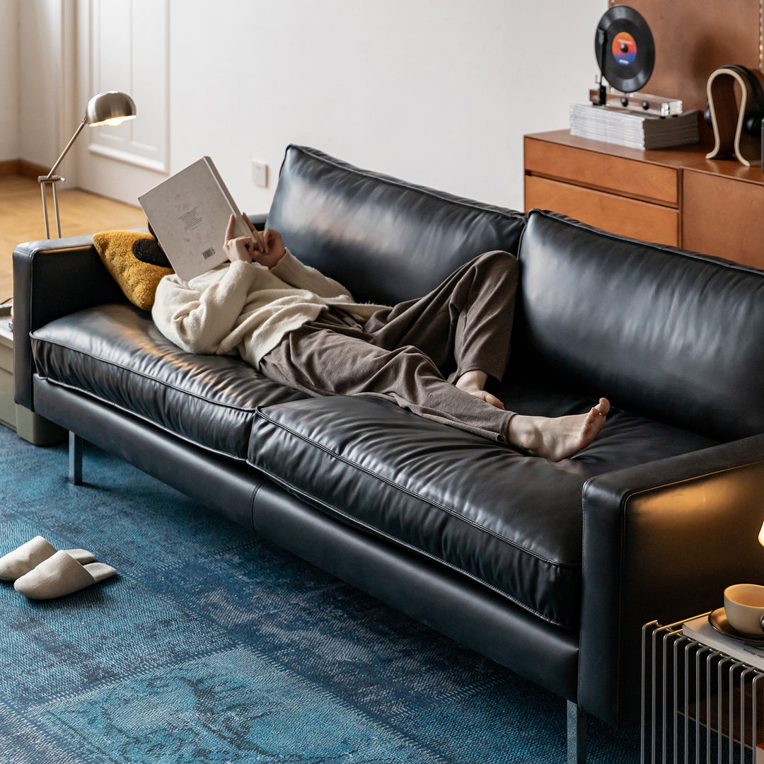 Minimalist Genuine Leather 2 Seater Sofa UNIQUE
