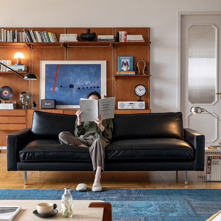 Minimalist Genuine Leather 3 Seater Sofa UNIQUE