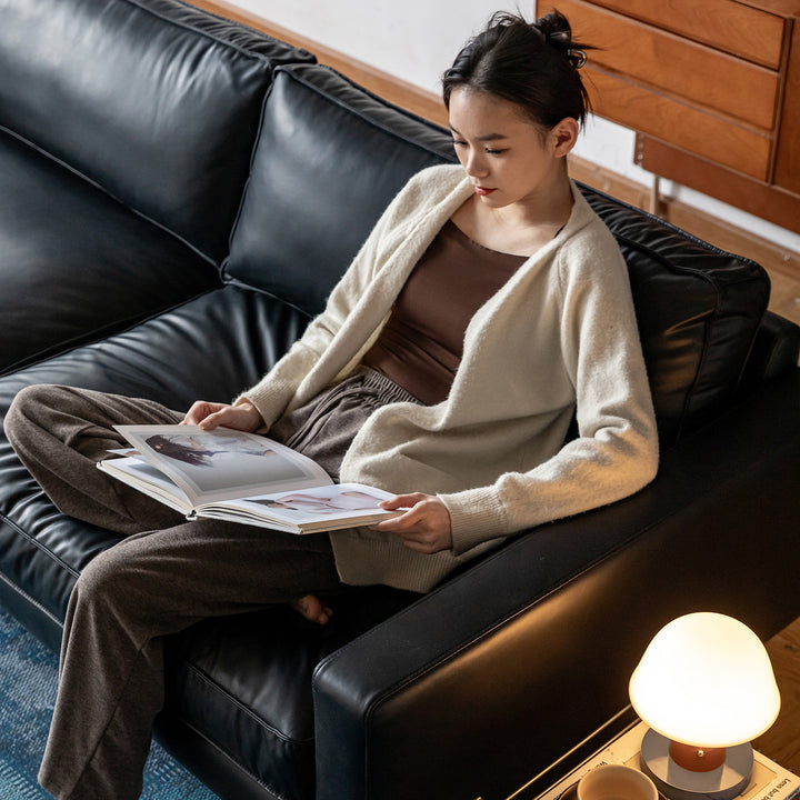 Minimalist Genuine Leather 3 Seater Sofa UNIQUE