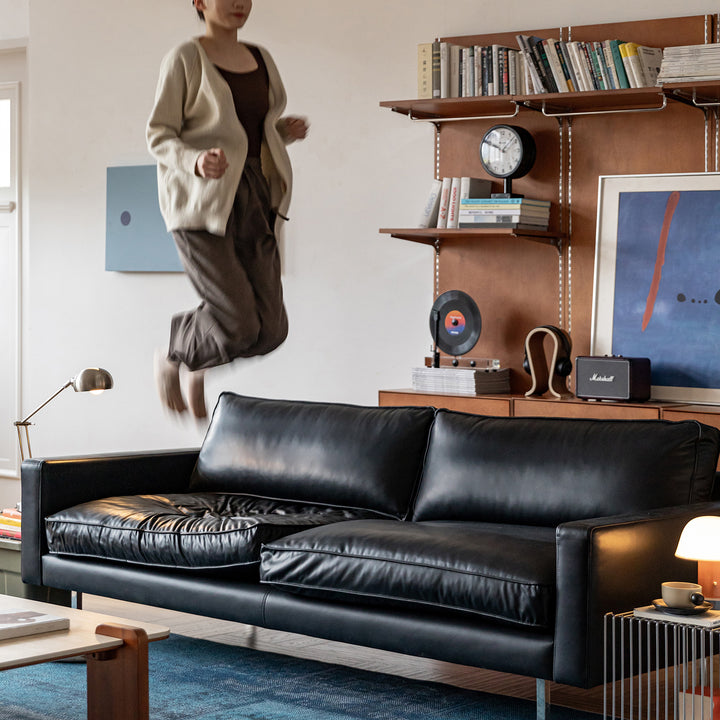 Minimalist Genuine Leather 3 Seater Sofa UNIQUE