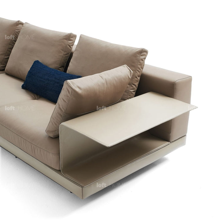 Minimalist genuine leather 4 seater sofa connery environmental situation.