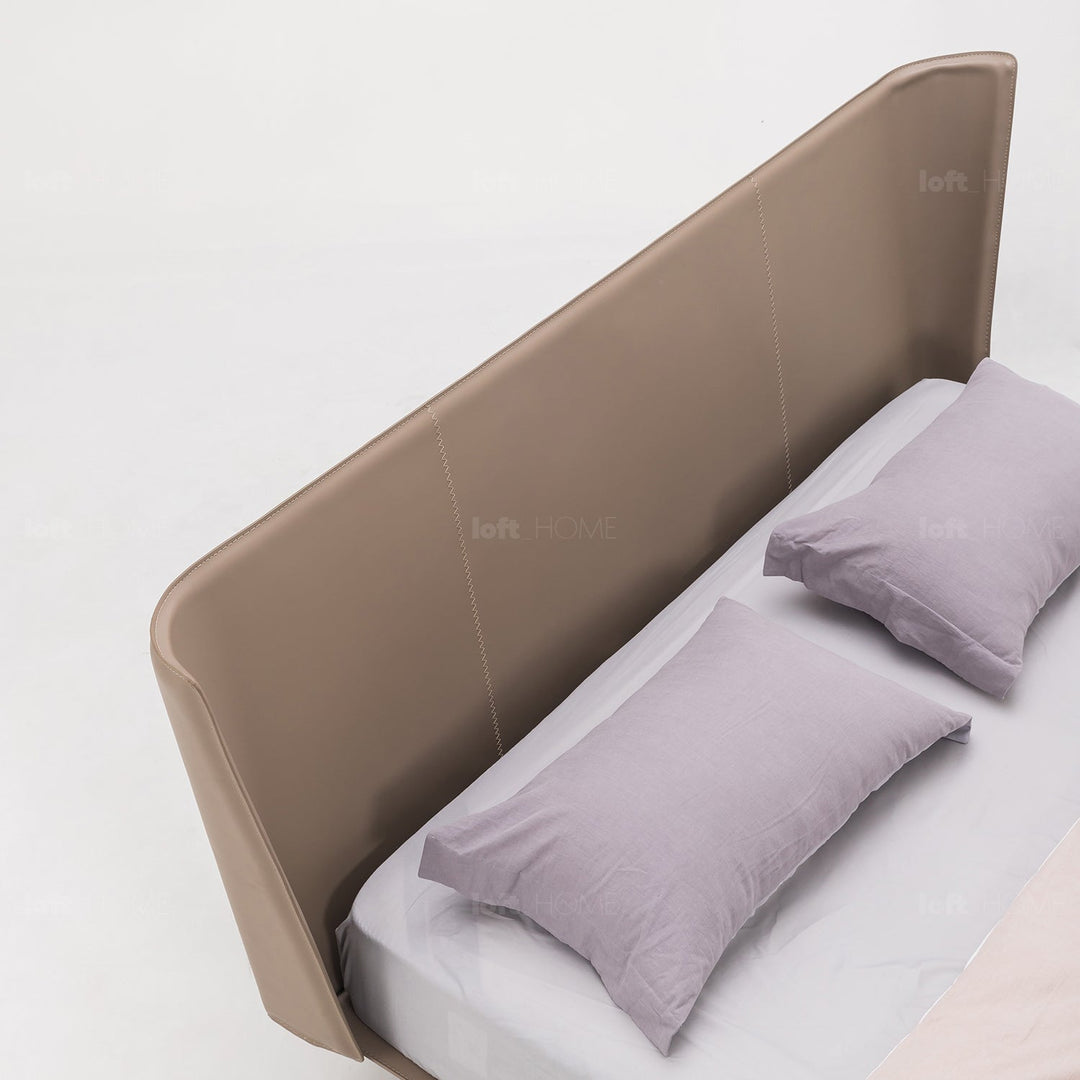 Minimalist genuine leather bed alys environmental situation.