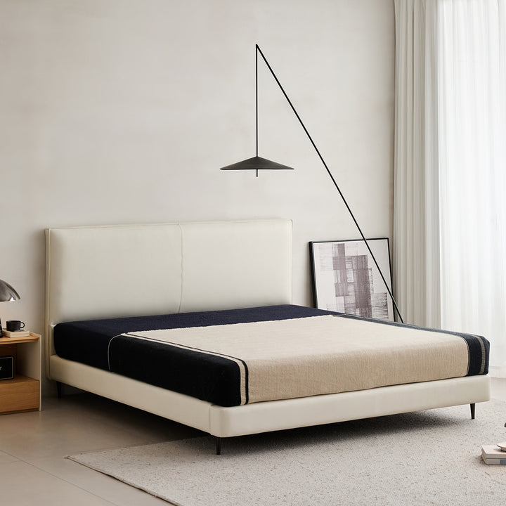 Minimalist genuine leather bed lalo size charts.