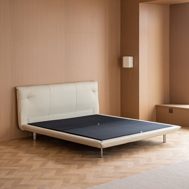 Minimalist Genuine Leather Bed RHINE