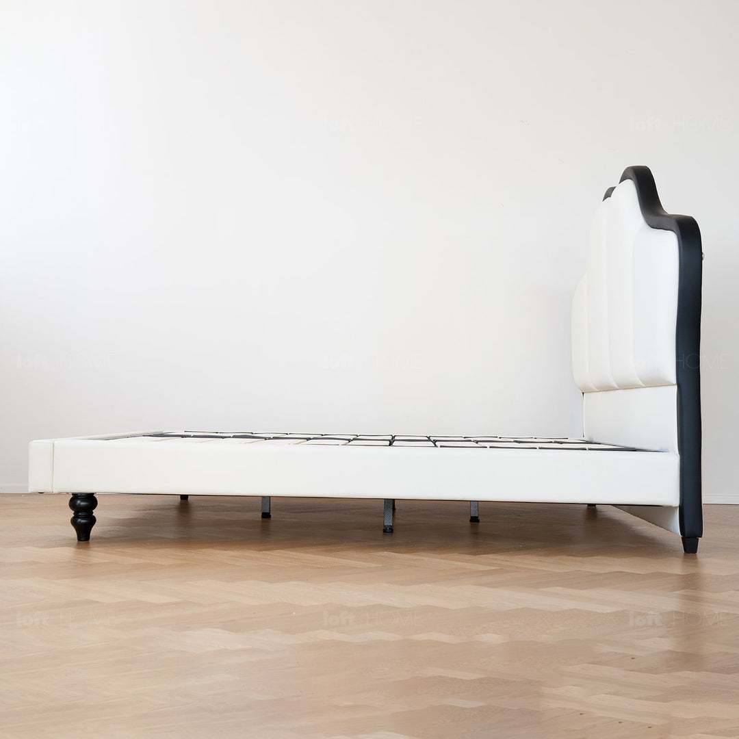 Minimalist leather bed butterfly conceptual design.