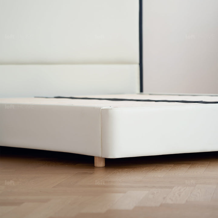 Minimalist leather bed ripple conceptual design.