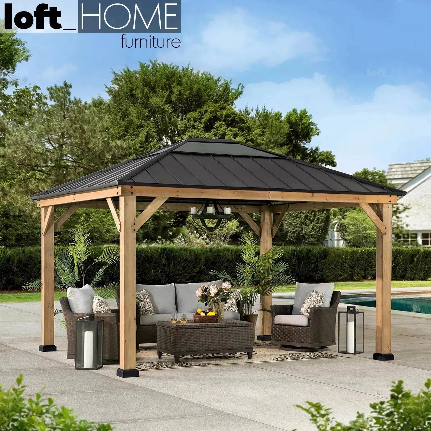 Rustic Outdoor Gazebo HARMONY – LOFT HOME
