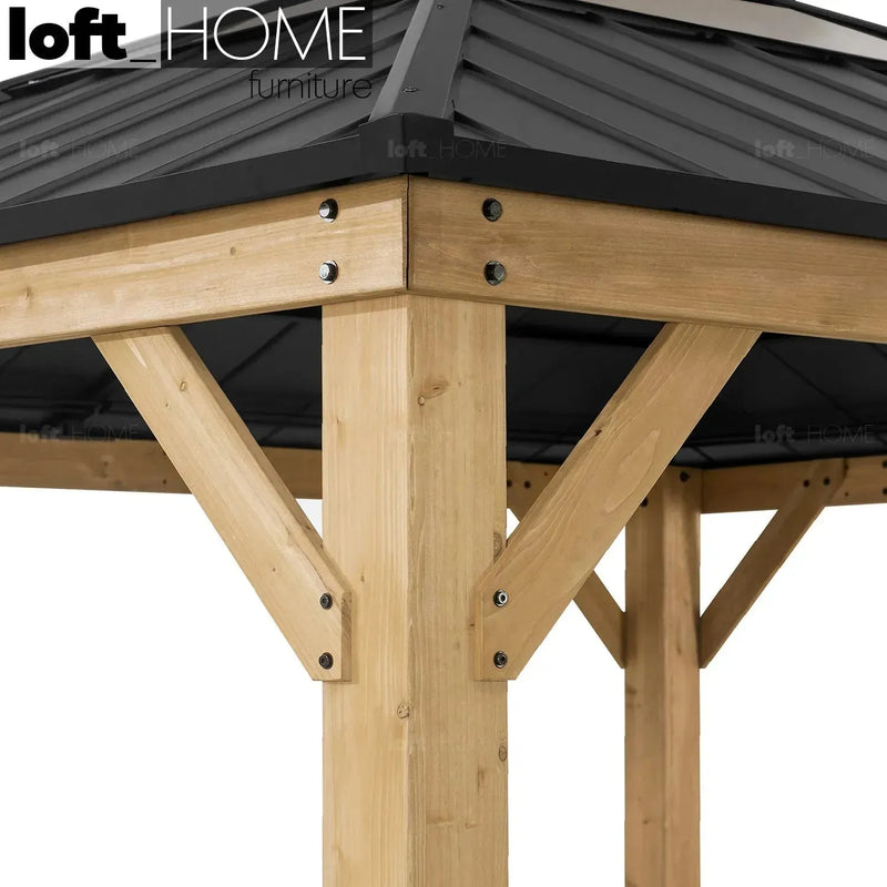 Rustic outdoor gazebo harmony in details.