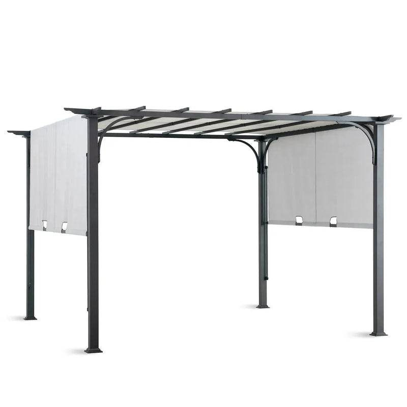 Bauhaus outdoor pergola oasis layered structure.