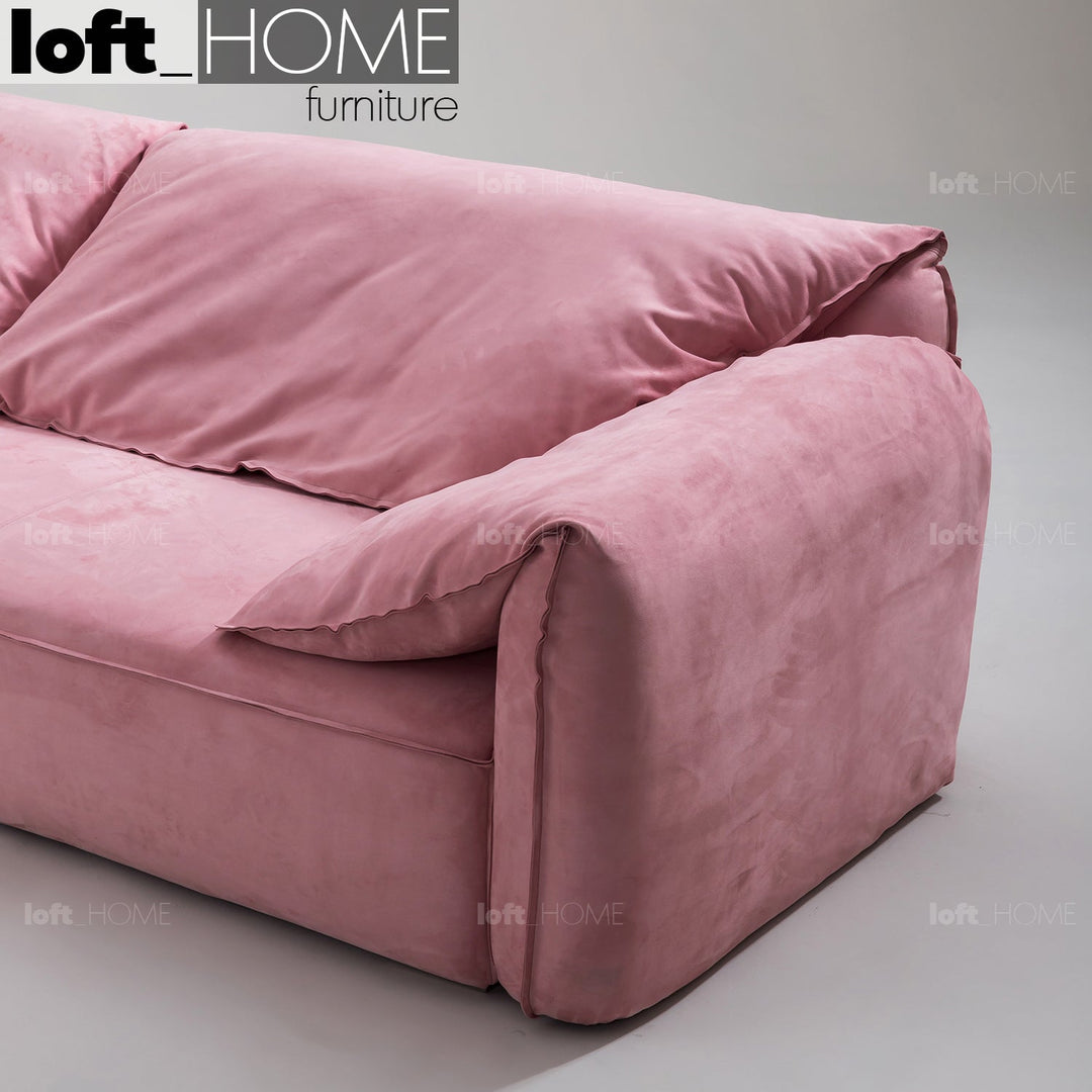 Minimalist suede fabric 3 seater sofa casablanca environmental situation.