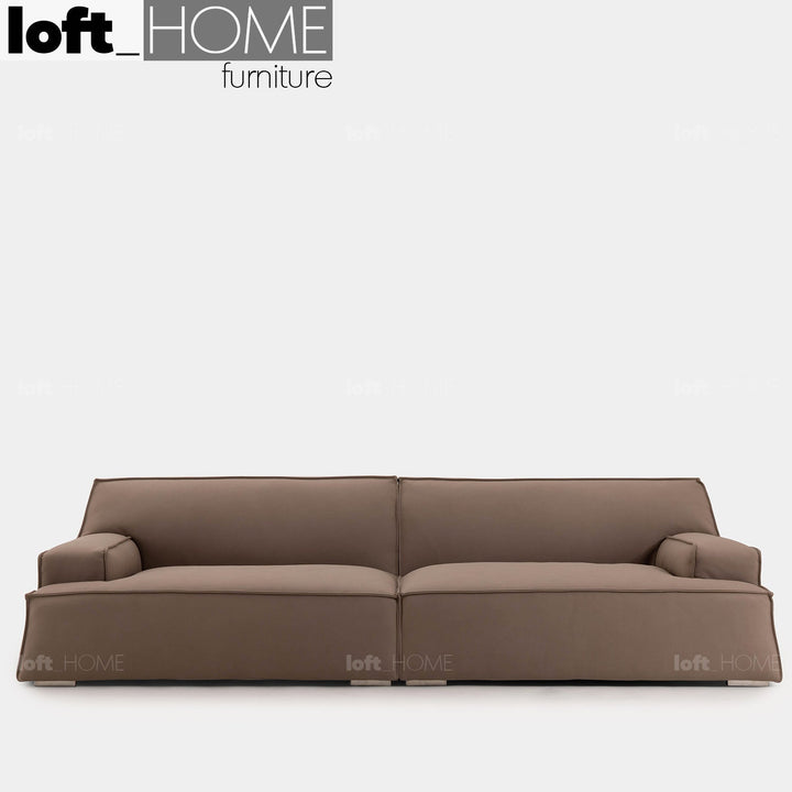 Minimalist suede fabric 3 seater sofa damasco layered structure.