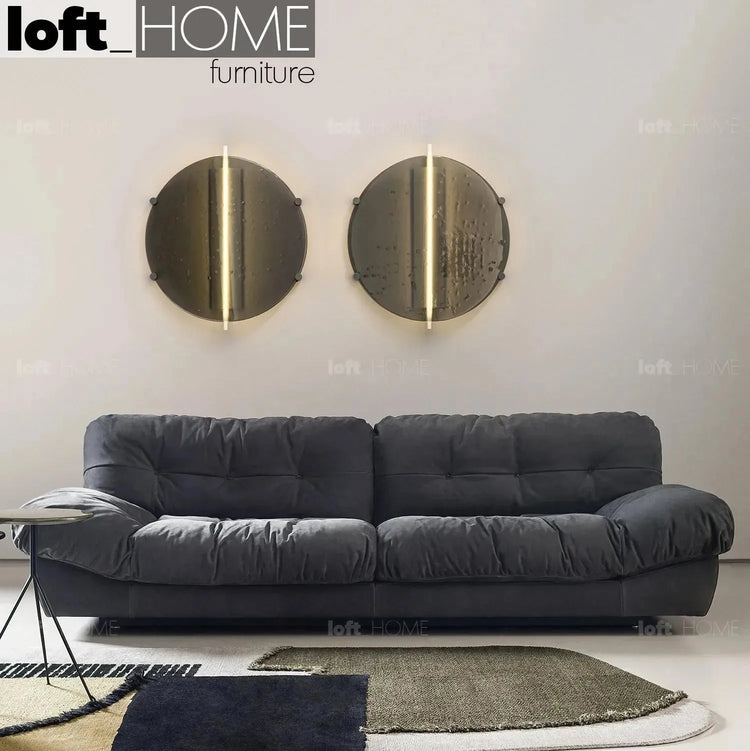 Cream Suede Fabric 3 Seater Sofa MILANO Good to Know Preview-1