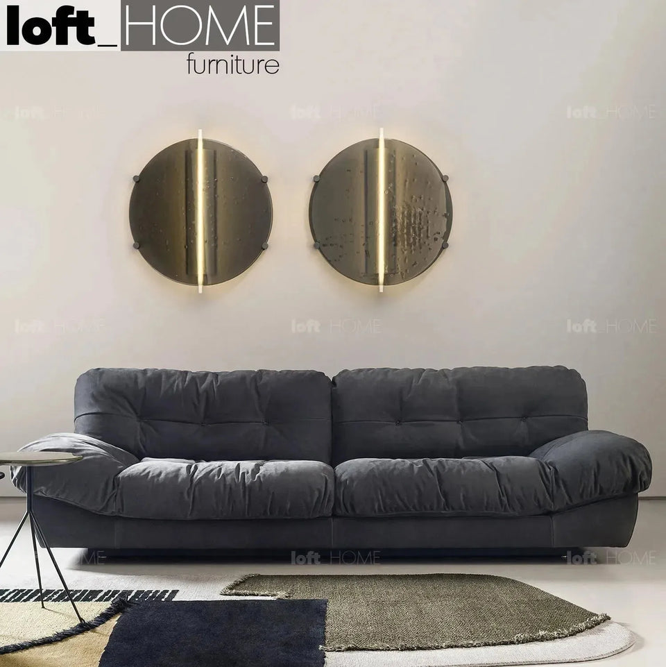 Bauhaus suede fabric 3 seater sofa milano primary product view.