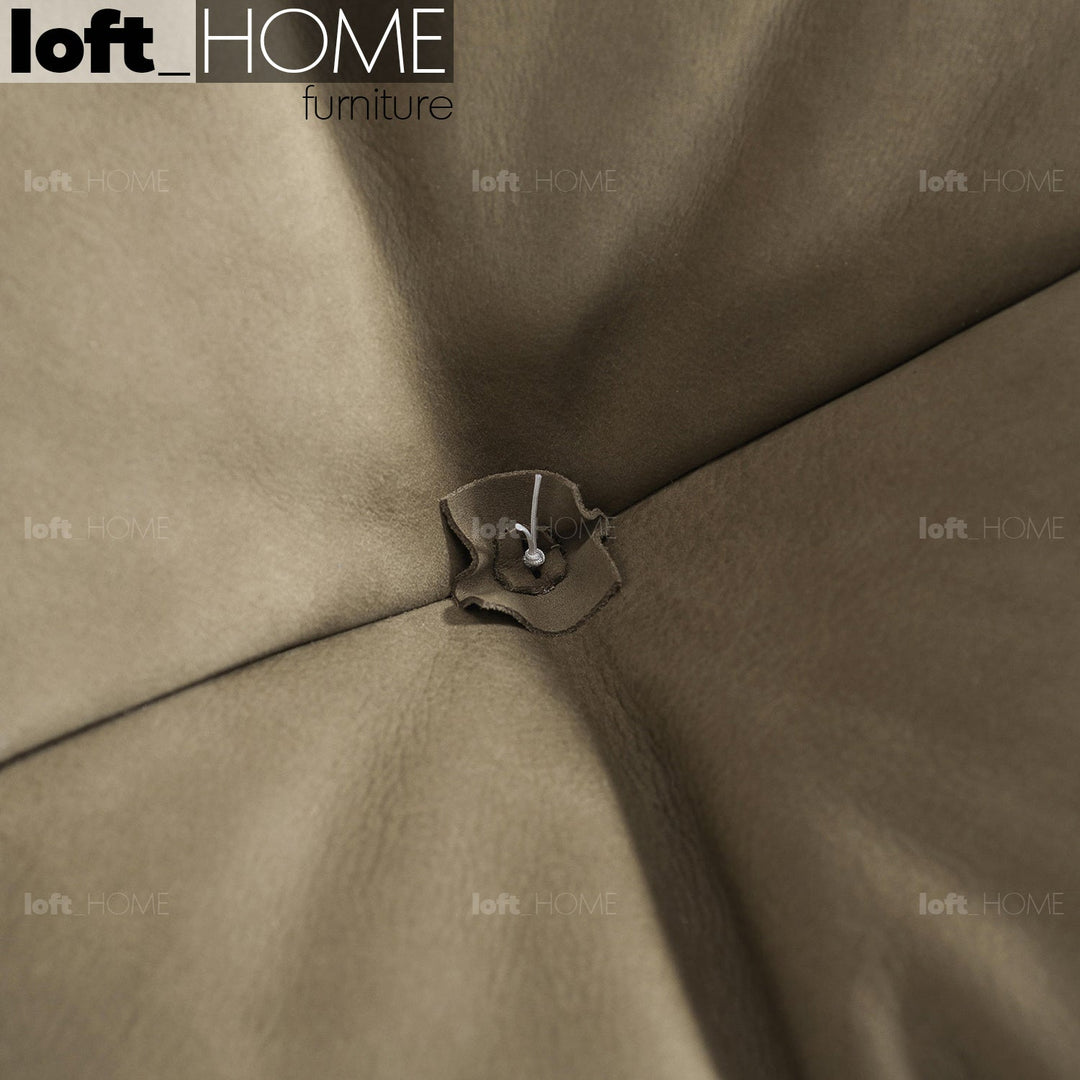 Minimalist suede fabric 3 seater sofa milano in details.