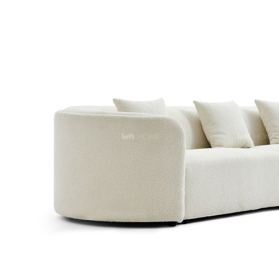 Minimalist teddy fabric l shape sectional sofa pierre 4+l layered structure.