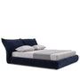 Contemporary Velvet Fabric Bed STANDARD