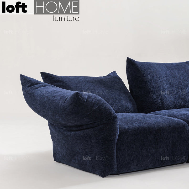 Minimalist velvet fabric l shape sectional sofa flower 2+l in still life.