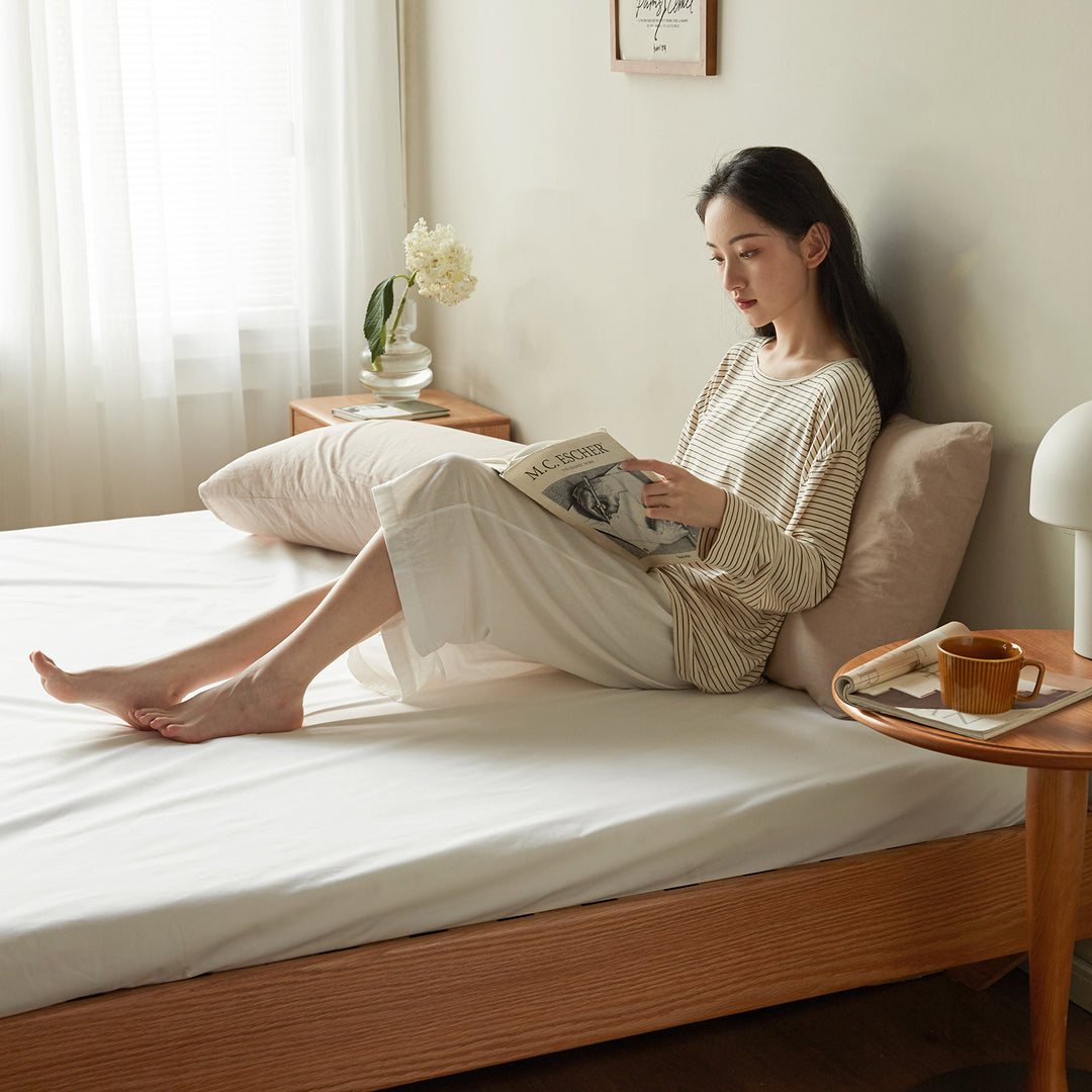 Minimalist water proof fabric bed sheet pure size charts.