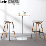 Minimalist wood bar table fane primary product view.