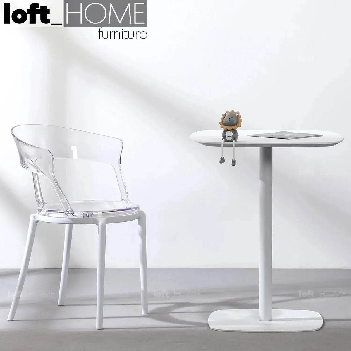 Minimalist wood dining table fane with context.