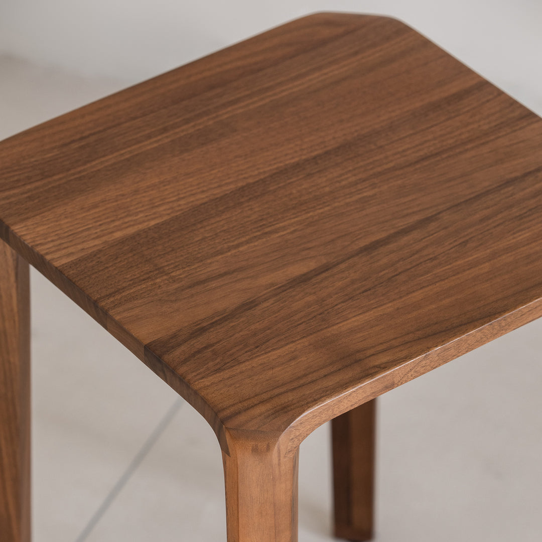 Minimalist walnut wood stool conti environmental situation.