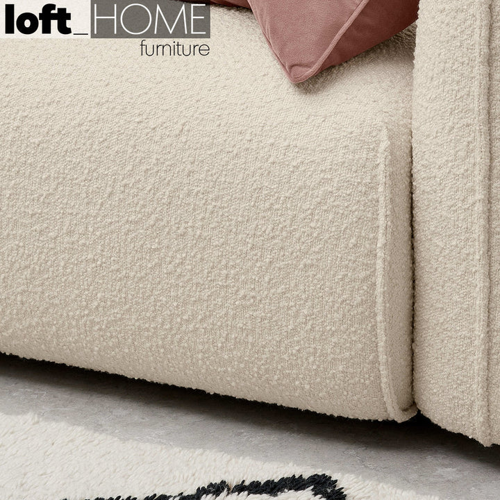 Modern boucle 3 seater sofa dion in real life style.