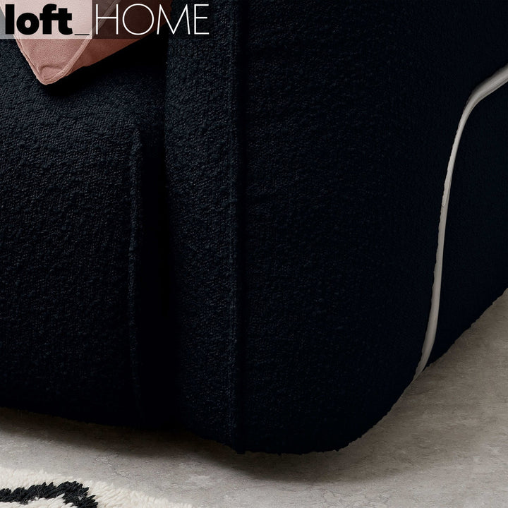 Modern boucle 3 seater sofa dion detail 7.