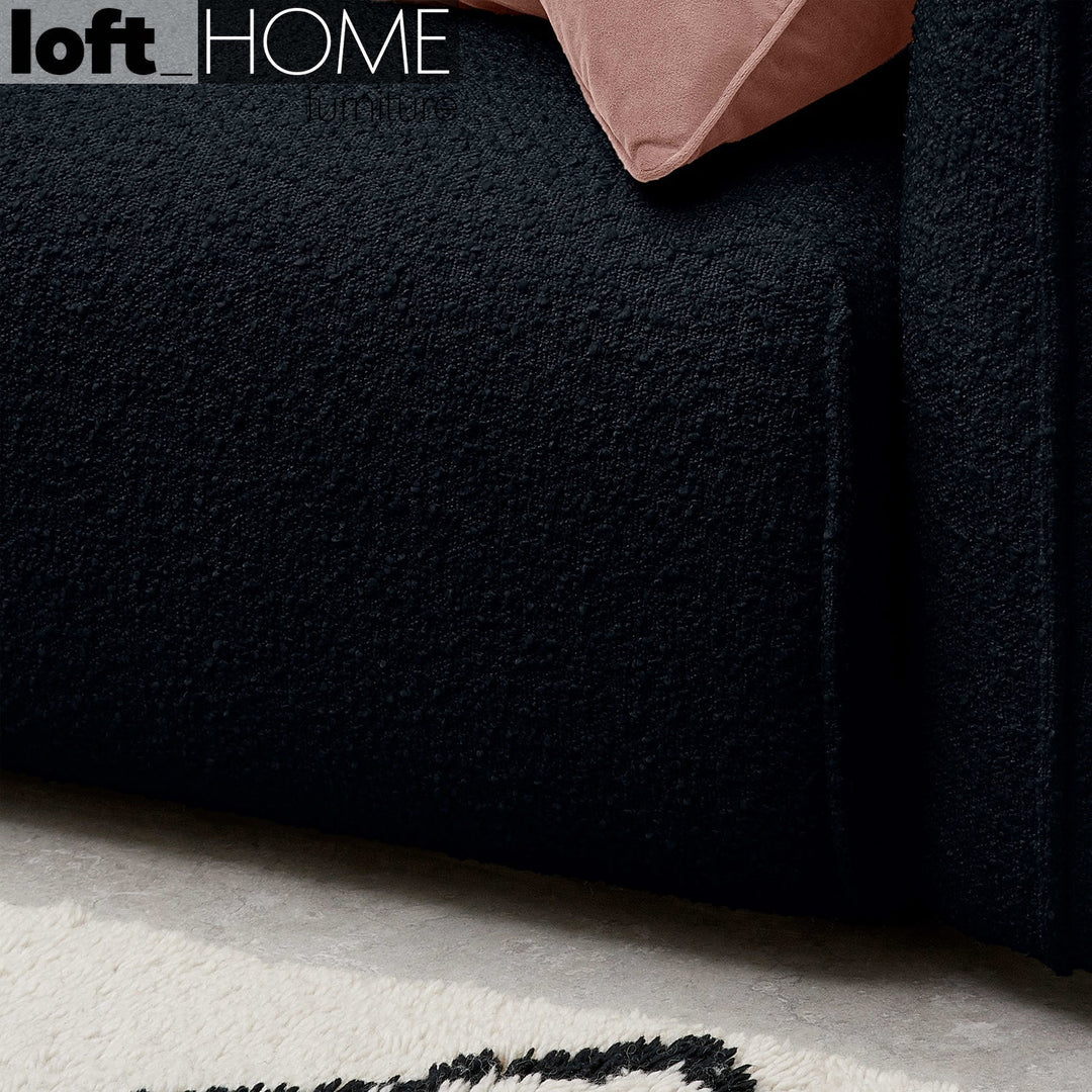 Modern boucle 3 seater sofa dion detail 5.