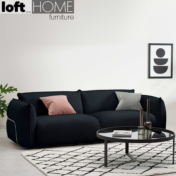 Modern boucle 3 seater sofa dion detail 3.