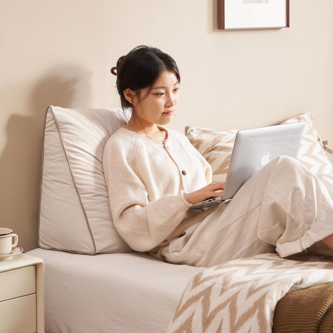 Modern cat scratch resistant fabric triangle rest pillow you material variants.