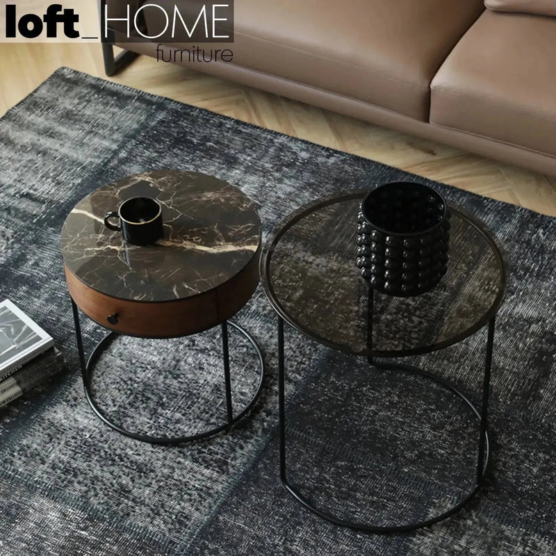 Bauhaus ceramic coffee table maria material variants.