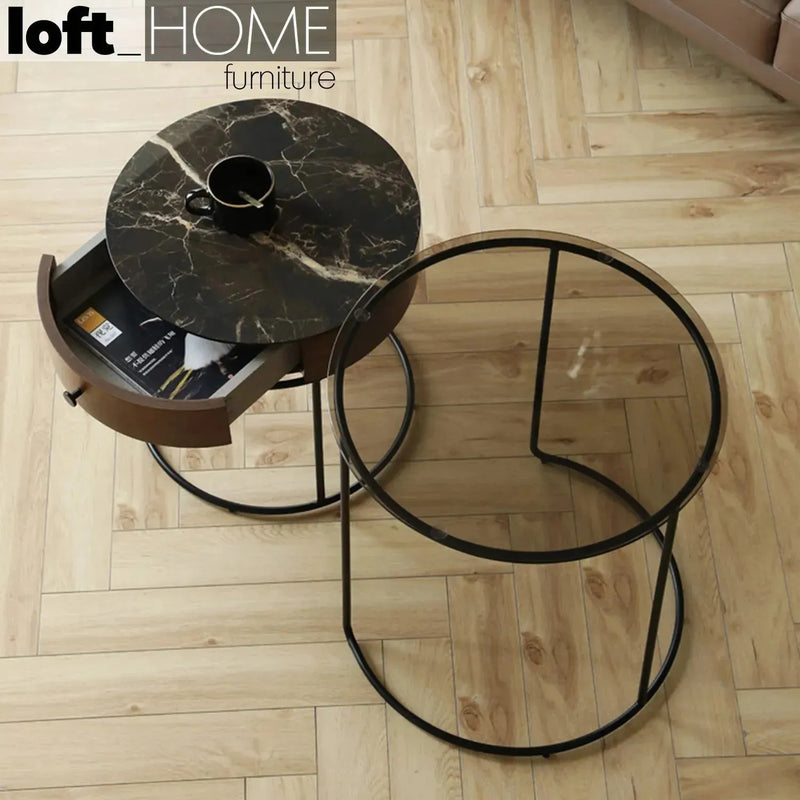 Bauhaus ceramic coffee table maria with context.