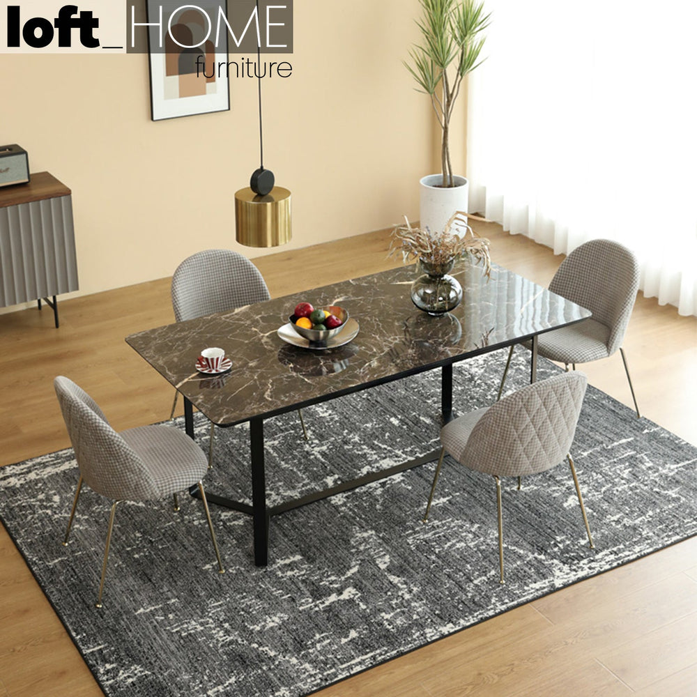 Modern ceramic dining table aria primary product view.