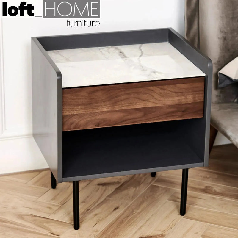 Modern ceramic side table alvin with context.