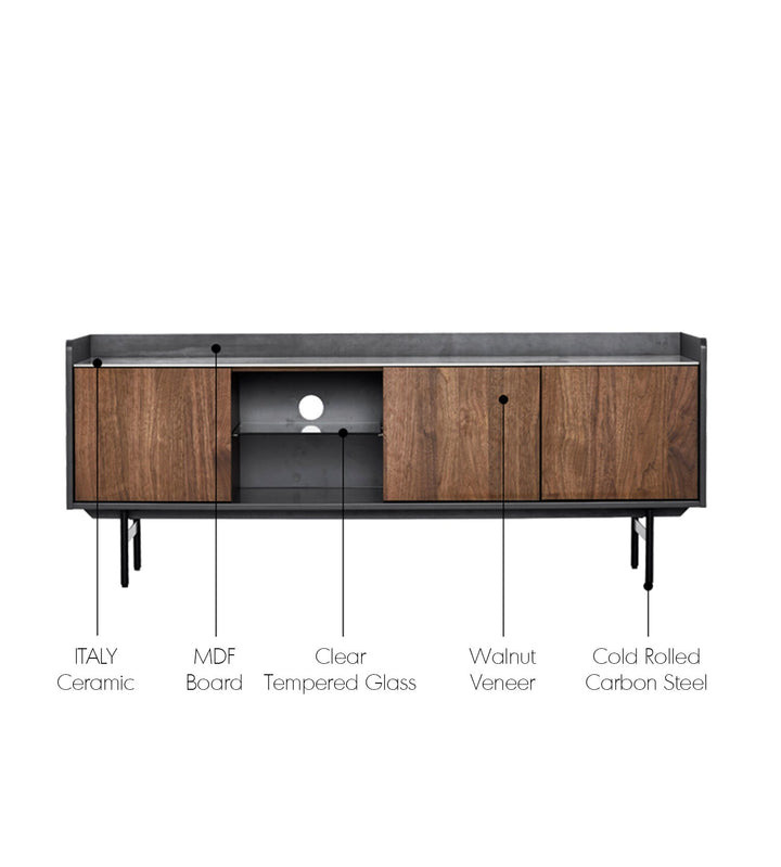 Modern ceramic tv console alvin situational feels.
