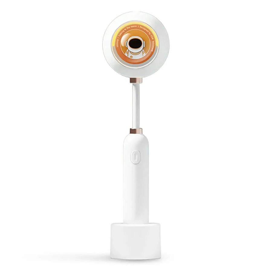 Modern charging lamp sunset in white background.