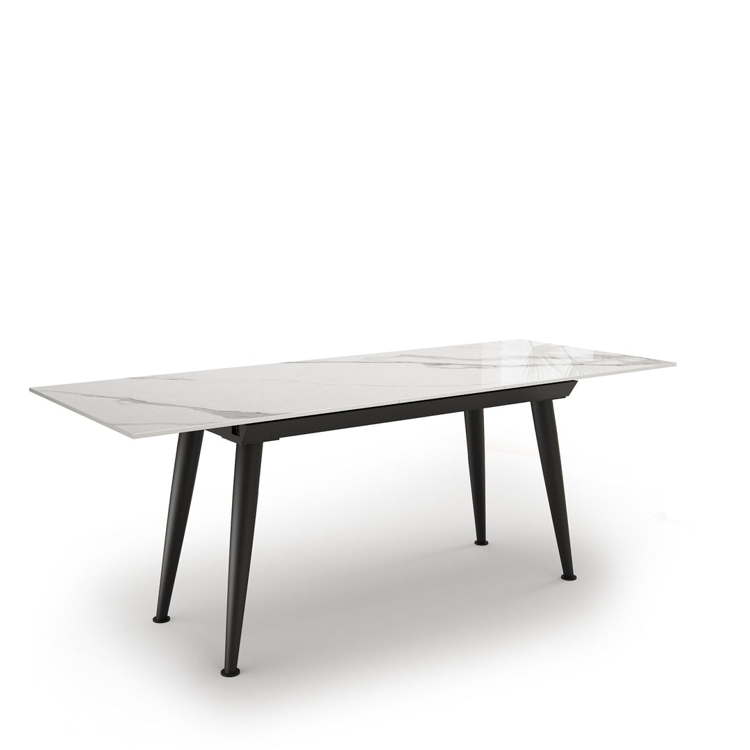 Modern extendable sintered stone dining table nieve environmental situation.