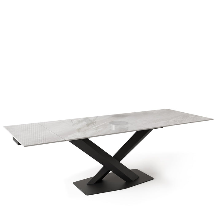 Modern extendable sintered stone dining table stratos situational feels.