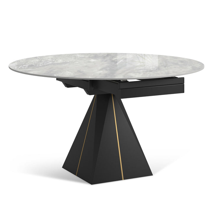 Modern extendable sintered stone round dining table egypt situational feels.