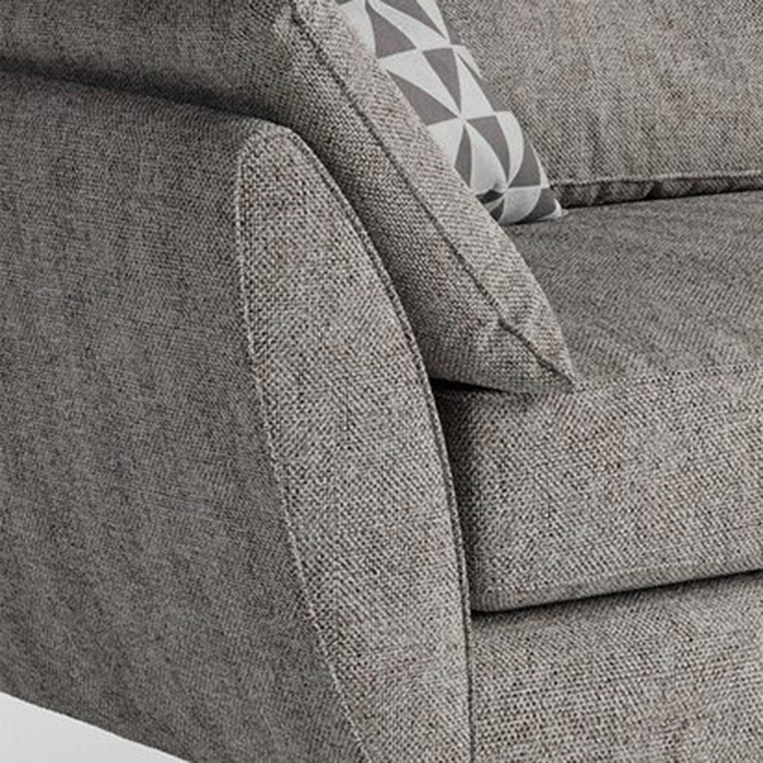 Modern fabric 1 seater sofa henri in panoramic view.