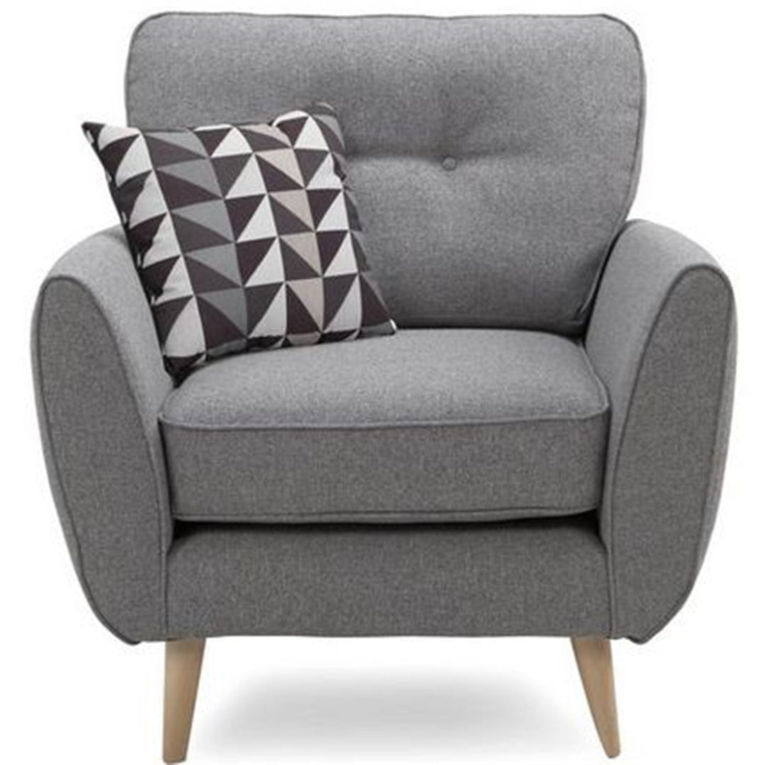 Modern fabric 1 seater sofa henri conceptual design.