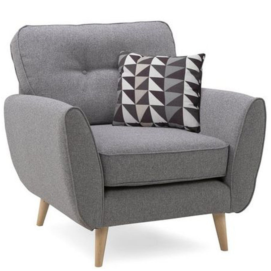 Modern fabric 1 seater sofa henri situational feels.