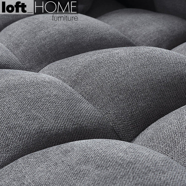 Modern fabric 1 seater sofa husk detail 1.