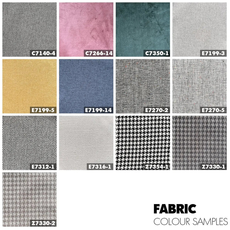 Bauhaus fabric 1 seater sofa lars color swatches.