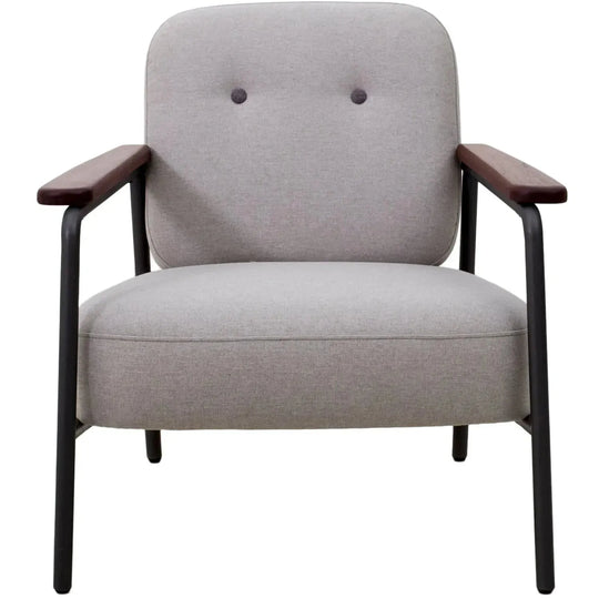Industrial fabric 1 seater sofa lisbet in white background.