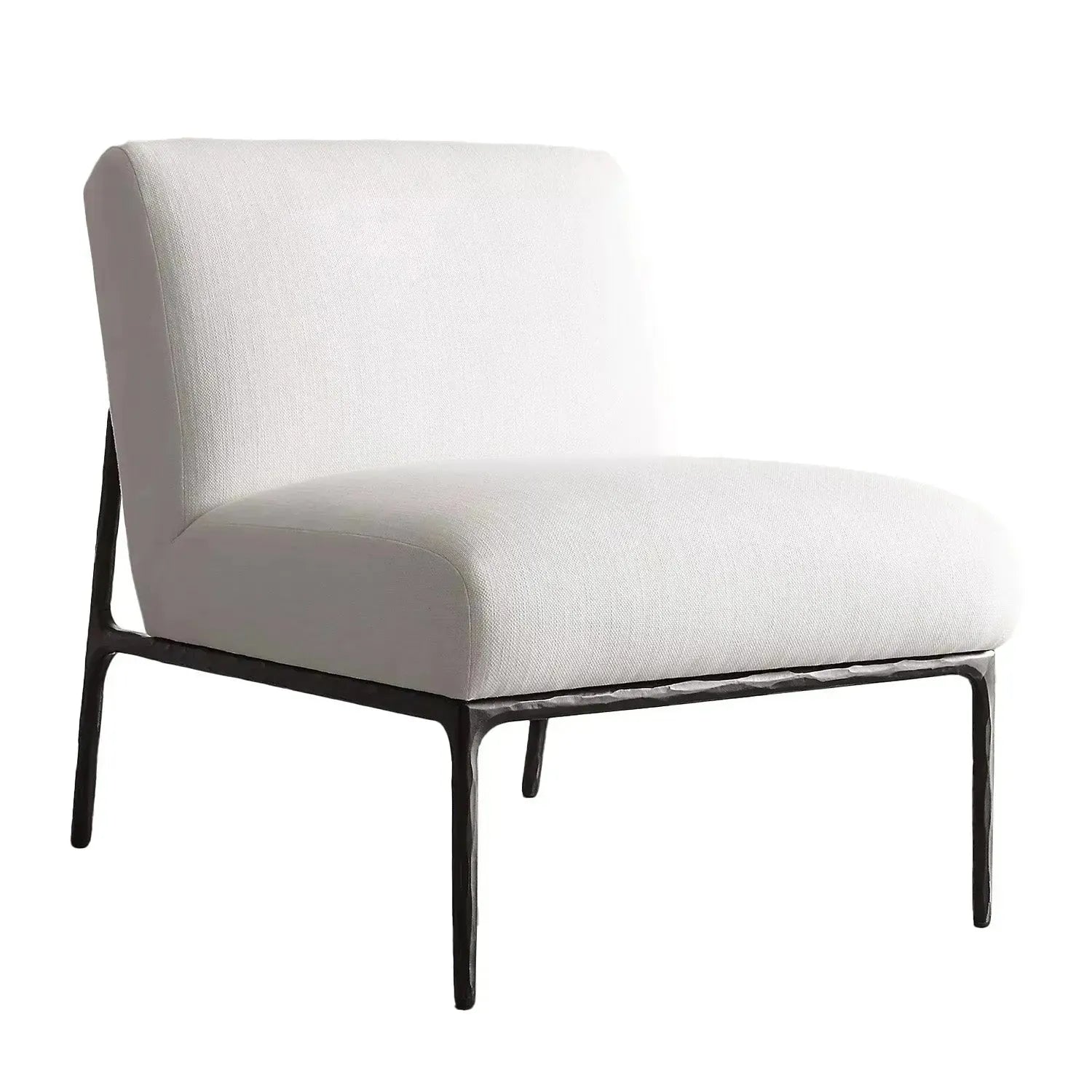 Industrial fabric 1 seater sofa thaddeus armless detail 1.