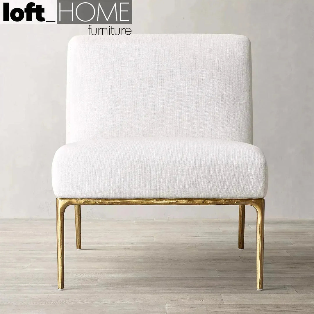 Industrial fabric 1 seater sofa thaddeus armless in details.