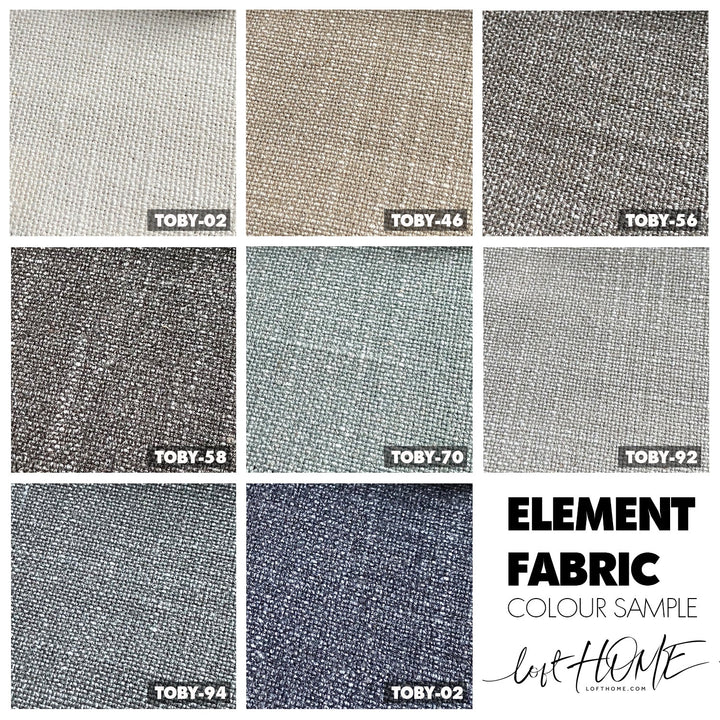 Modern fabric 1 seater sofa thaddeus slope material variants.