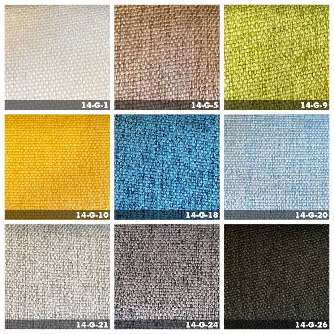 Modern fabric 1 seater sofa william color swatches.