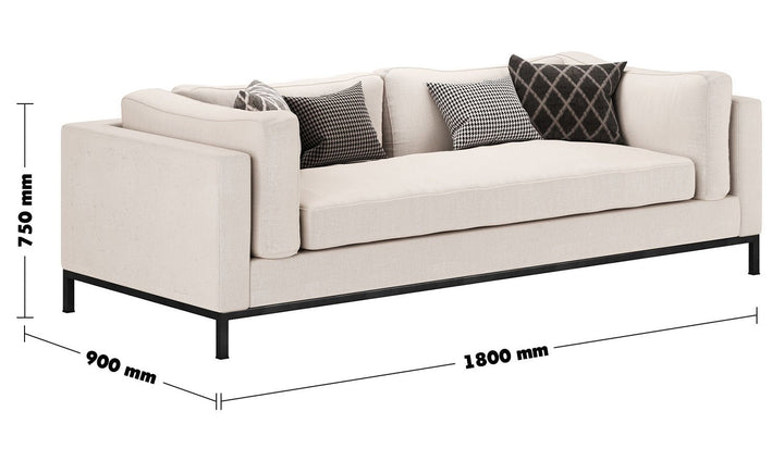Modern fabric 2 seater sofa danny size charts.